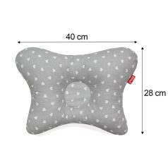 Scamp laposfejűség elleni párna - Little Heart White Gray