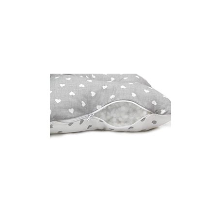 Scamp laposfejűség elleni párna - Little Heart White Gray