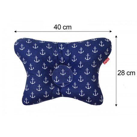 Scamp laposfejűség elleni párna - Ancora Blue White