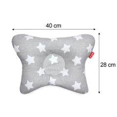 Scamp laposfejűség elleni párna - Grey White Round Stars