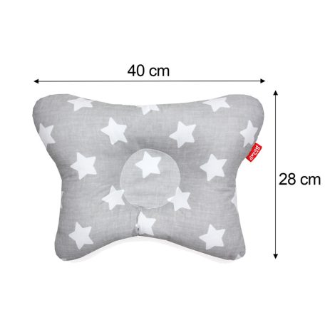 Scamp laposfejűség elleni párna - Grey White Round Stars