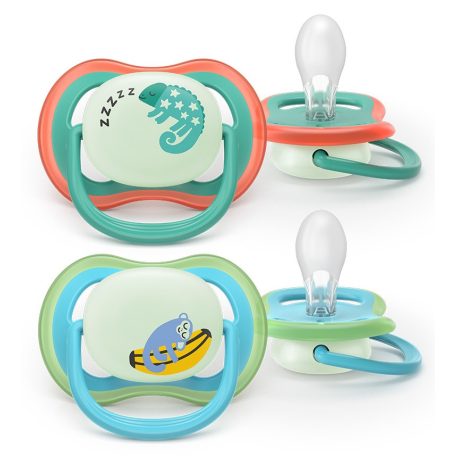 Philips AVENT SCF376/28 Játszócumi Ultra air éjszakai 6-18hó fiús 2db