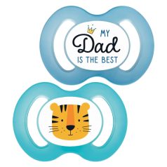   Baby-Nova nyugtató szilikon cumi szimmetrikus 6-18 hó 2db/csom. - Kék tigris 