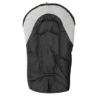 Polár bundazsák hordozóba, autósülésbe 75x36 cm - fekete/szürke