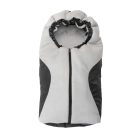 Polár bundazsák hordozóba, autósülésbe 75x36 cm - fekete/szürke