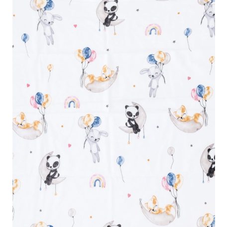 Flanel mintás pelenka 60x80 cm - lufis állatok