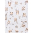 Flanel mintás pelenka 60x80 cm - Lámpás maci