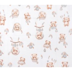 Flanel mintás pelenka 60x80 cm - Lámpás maci