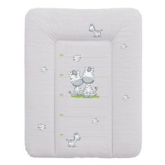 Ceba Baby puha pelenkázó lap 50*70 cm - Zebra grey