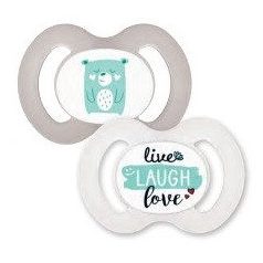   Baby-Nova nyugtató szilikon cumi szimmetrikus 18+hó 2db/csom. - LAUGH