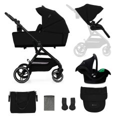 Kinderkraft YOXI  3in1 multifunkciós babakocsi - Pure Black