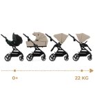 Kinderkraft YOXI  3in1 multifunkciós babakocsi - Pure Black