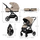 Kinderkraft YOXI  3in1 multifunkciós babakocsi - Sand Beige