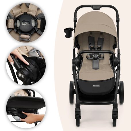 Kinderkraft YOXI  3in1 multifunkciós babakocsi - Sand Beige