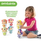 Chicco Monkey Strike - majmos bowling és építőjáték 18hó+
