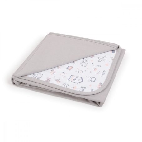 Ceba Baby pamut babapléd 90X100 cm - Light grey + Bird World