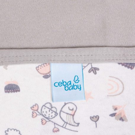 Ceba Baby pamut babapléd 90X100 cm - Light grey + Bird World