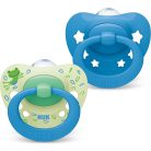 NUK Signature szilikon cumi  18-36 hó 2db - zöld/kék