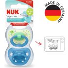 NUK Signature szilikon cumi  18-36 hó 2db - zöld/kék