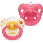 NUK Signature szilikon cumi  6-18 hó 2db - pink