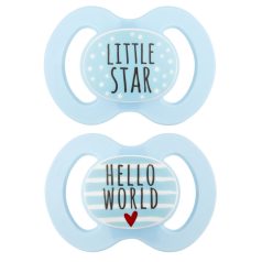   Baby-Nova nyugtató szilikon cumi szimmetrikus 0-6 hó 2 db - kék