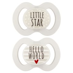   Baby-Nova nyugtató szilikon cumi szimmetrikus 0-6 hó 2 db - szürke 