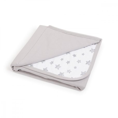 Ceba Baby pamut babapléd 90X100 cm - Light grey + Grey Stars