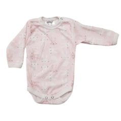 Hosszú ujjú,mintás body 98 - Nyuszi Rózsaszín