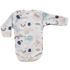 Hosszú ujjú,mintás body 74 - Elefánt Kék