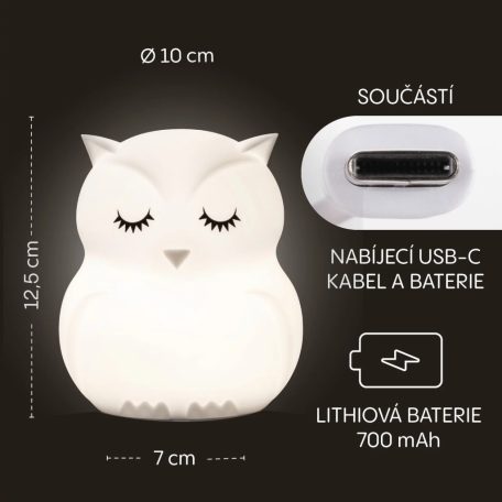 Zopa Szilikon LED lámpa M-es - Rabbit