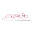 Baby Shop kapucnis fürdőlepedő 100*100 cm - Felhőn alvó állatok rózsaszín 