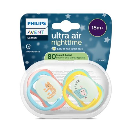 Philips AVENT SCF376/32 Játszócumi ultra air éjszakai 18+hó 2 db