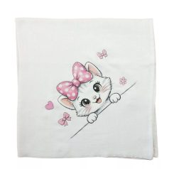 Textil tetra kifogó Cica mintával 140*140 cm 