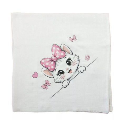Textil tetra kifogó Cica mintával 140*140 cm 