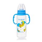 Baby Bruin polipropilén fogantyús cumisüveg, 240ml maci holdon kék