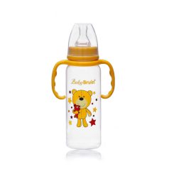   Baby Bruin polipropilén fogantyús cumisüveg, 240ml Sága maci