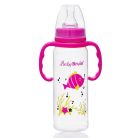 Baby Bruin polipropilén fogantyús cumisüveg, 240ml rózsaszín halacska
