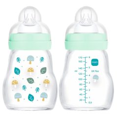   Mam  Feel Good 170ml Premium üvegből készült cumisüveg Lassú átfolyás 0+hó - pasztell kék