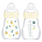 Mam  Feel Good 170ml Premium üvegből készült cumisüveg Lassú átfolyás 0+hó - bézs