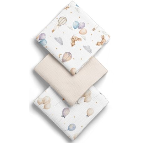 Bocioland Extra puha textil pelenka 3 db  - bézs