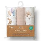 Bocioland Extra puha textil pelenka 3 db  - bézs