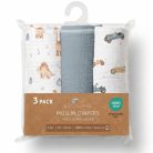 Bocioland Extra puha textil pelenka 3 db  - kék