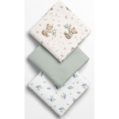 Bocioland Extra puha textil pelenka  3 db  - zöld