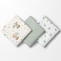 Bocioland Extra puha textil pelenka  3 db  - zöld