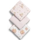 Bocioland Extra puha textil pelenka  3 db  - rózsaszín