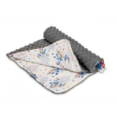 Sensillo kétoldalas babapléd 75x100cm - grafit álomfogó 