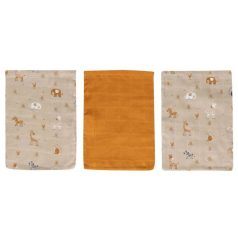Bébé-Jou 3 db muszlin arctörlő kendő - Steppe