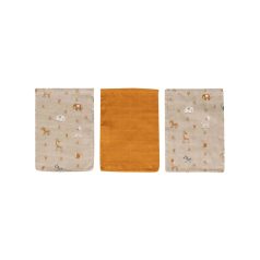 Bébé-Jou 3 db muszlin arctörlő kendő - Steppe