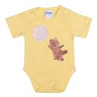 Rövid ujjú baba body cuki Mackó mintával sárga (50)