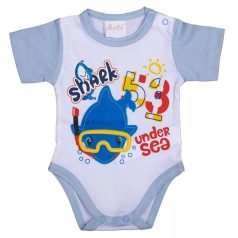 Rövid ujjú baba body Cápás mintával (56) 